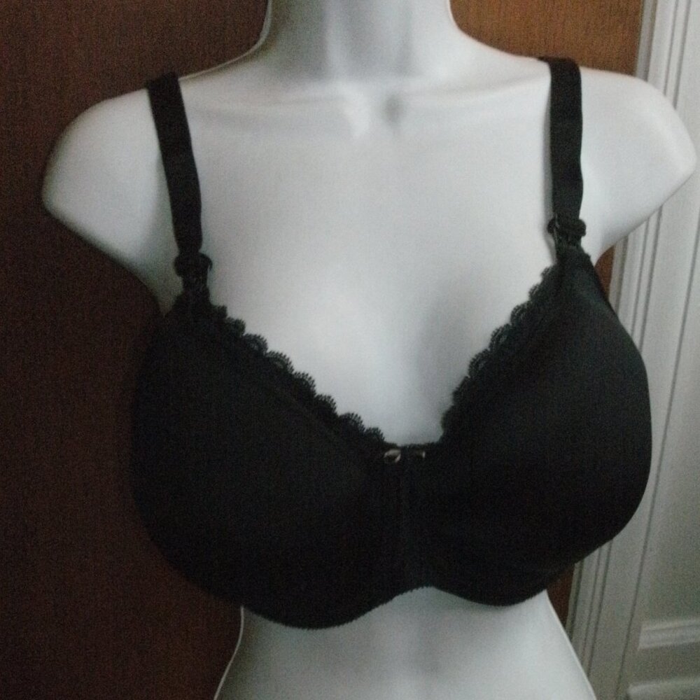 Chantelle Merci Black Underwire Lightweight Maternity Nursing Bra 38 DD